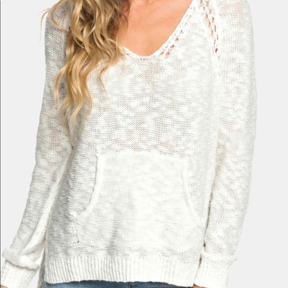 Roxy airport vibes xs white hoodie nwt - Picture 1 of 8